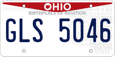 OH license plate GLS5046