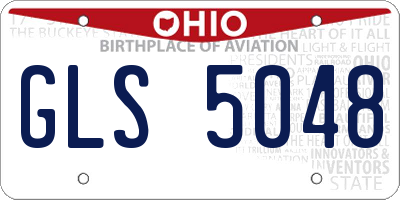 OH license plate GLS5048