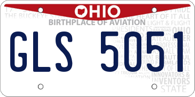 OH license plate GLS5051
