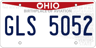 OH license plate GLS5052