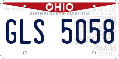 OH license plate GLS5058