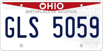 OH license plate GLS5059