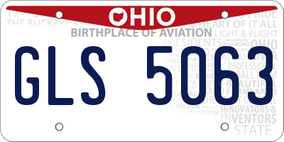 OH license plate GLS5063