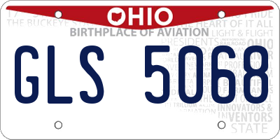 OH license plate GLS5068