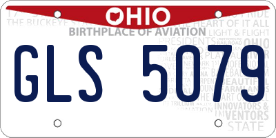 OH license plate GLS5079