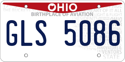 OH license plate GLS5086