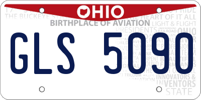 OH license plate GLS5090