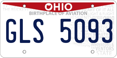 OH license plate GLS5093