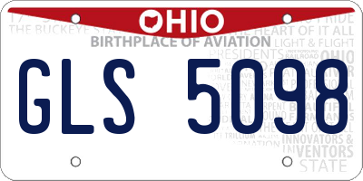 OH license plate GLS5098