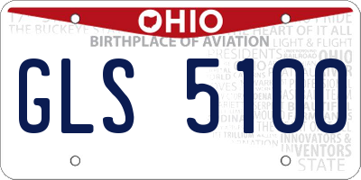 OH license plate GLS5100