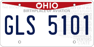 OH license plate GLS5101