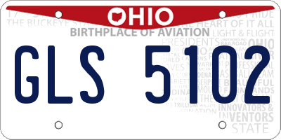 OH license plate GLS5102