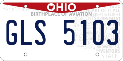 OH license plate GLS5103