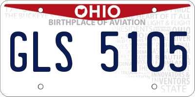 OH license plate GLS5105