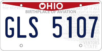 OH license plate GLS5107