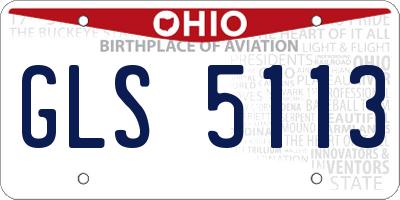OH license plate GLS5113