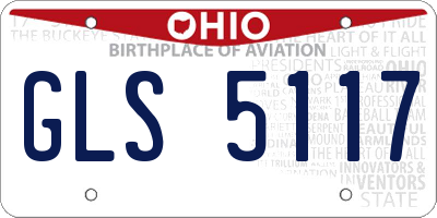 OH license plate GLS5117