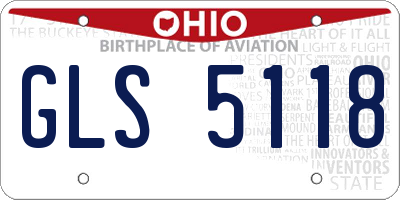 OH license plate GLS5118