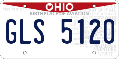 OH license plate GLS5120