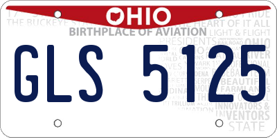 OH license plate GLS5125