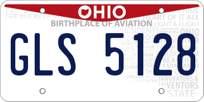 OH license plate GLS5128