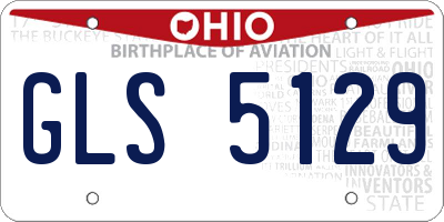 OH license plate GLS5129