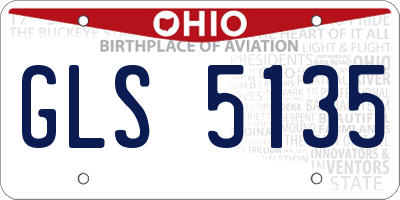 OH license plate GLS5135