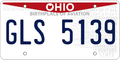OH license plate GLS5139