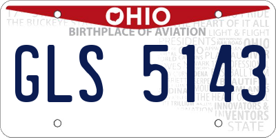 OH license plate GLS5143