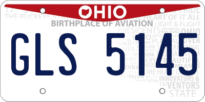 OH license plate GLS5145