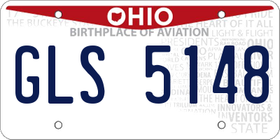 OH license plate GLS5148