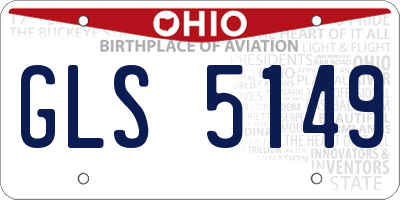 OH license plate GLS5149