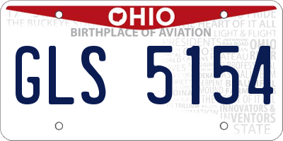 OH license plate GLS5154