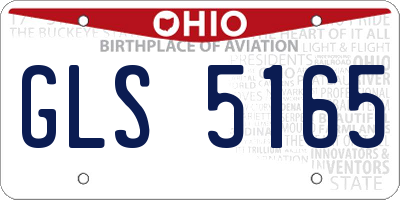 OH license plate GLS5165