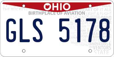 OH license plate GLS5178