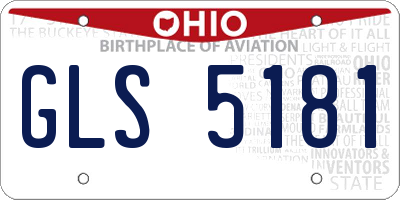 OH license plate GLS5181