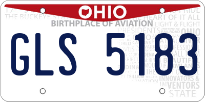 OH license plate GLS5183