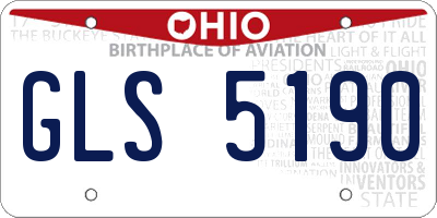 OH license plate GLS5190