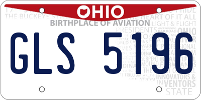 OH license plate GLS5196