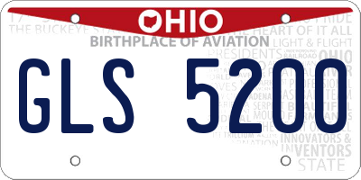 OH license plate GLS5200