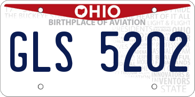 OH license plate GLS5202