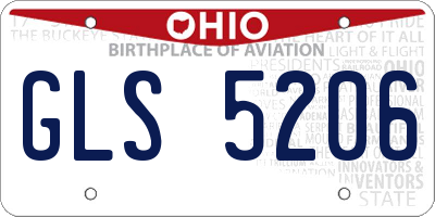 OH license plate GLS5206