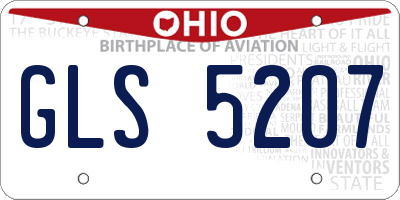 OH license plate GLS5207