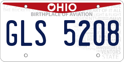 OH license plate GLS5208