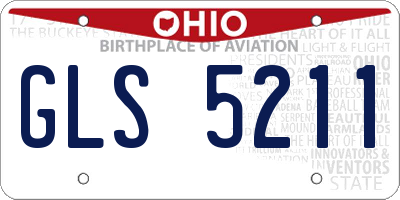 OH license plate GLS5211