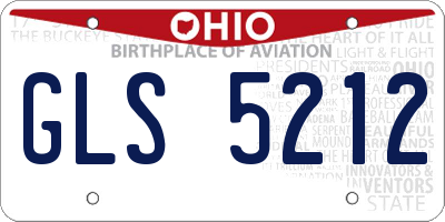 OH license plate GLS5212