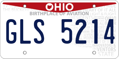 OH license plate GLS5214