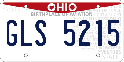 OH license plate GLS5215