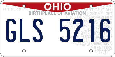 OH license plate GLS5216
