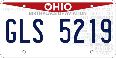 OH license plate GLS5219